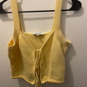 Frankies Bikinis Yellow Tie Top